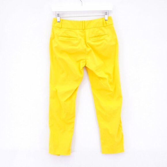 Banana‎ Republic 00P Stretch Petite Yellow Chino Pants Low Rise 27 / 24 Cotton - Picture 3 of 6